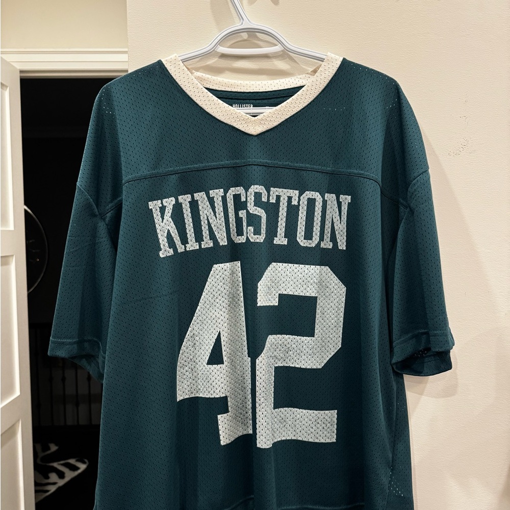 Hollister Dark Green Mesh Jersey Shirt